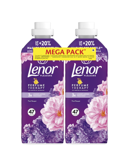 KAST 6 tk! LENOR Pesuloputusvahend Floral Bouquet 2 x 987 ml (94 Pesukorda)