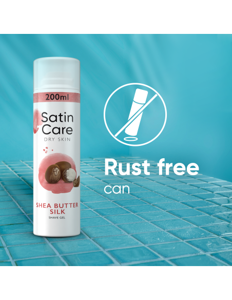 KAST 6 tk! Gillette raseerimisgeel Satin Care Shea Butter 200 ml