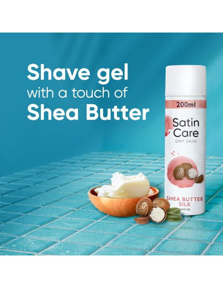 KAST 6 tk! Gillette raseerimisgeel Satin Care Shea Butter 200 ml