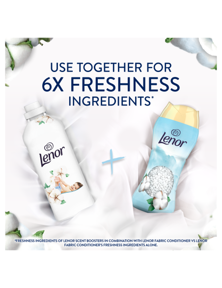 KAST 6 tk! LENOR Lõhnagraanulid Sensitive Cotton Fresh 495 g (41 Pesukorda)