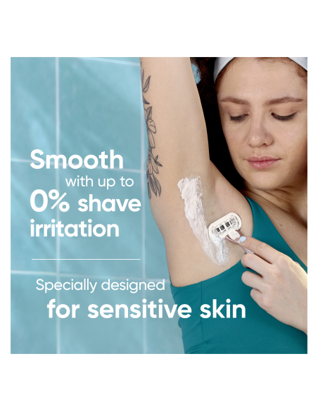 Gillette Venus Deluxe Smooth Sensitive Rosegold Raseerija Varuterad, 10 tk