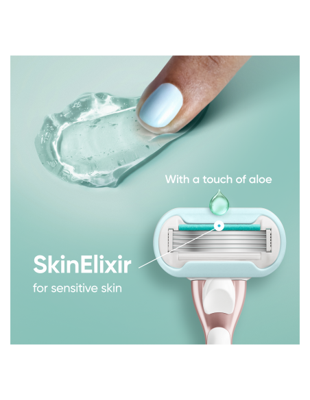 Gillette Venus Deluxe Smooth Sensitive Rosegold Raseerija Varuterad, 10 tk