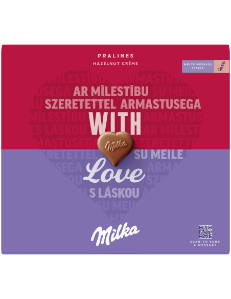 Milka kommikarp südamed pähkliga 110g