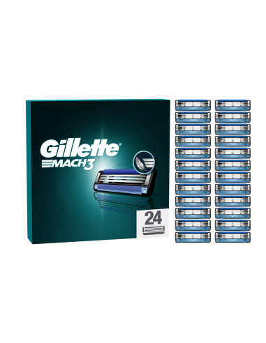 Gillette Mach3 Raseerija Terad Meestele, 24 Vahetustera