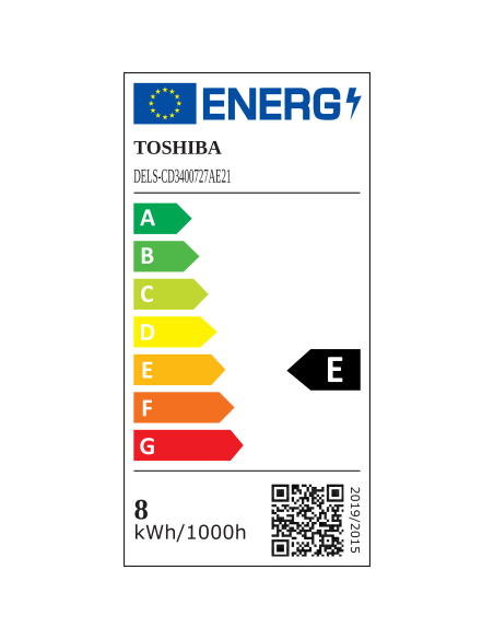 KAST 10 tk! Toshiba LED 4,7W (40W) E14 soe valge C37 matt küünal 470lm