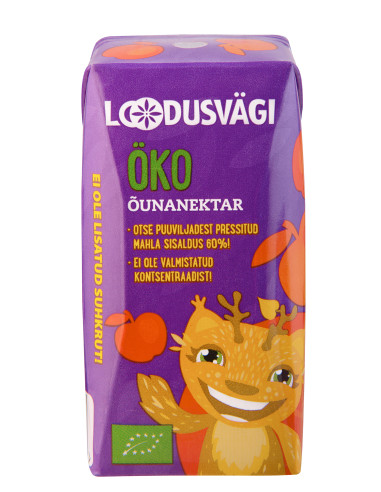 KAST 24tk! Loodusvägi ÖKO kõrrejook õuna 200ml AT-BIO-402