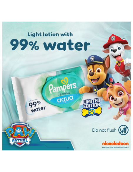 Pampers Harmonie Aqua Baby Niisked Beebisalvrätid, 9 Pakki, 432 Salvrätti