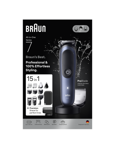 AIO7580 Braun Trimmeri Komplekt 15in1 piirel