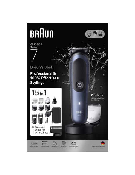 AIO7580 Braun Trimmeri Komplekt 15in1 piirel
