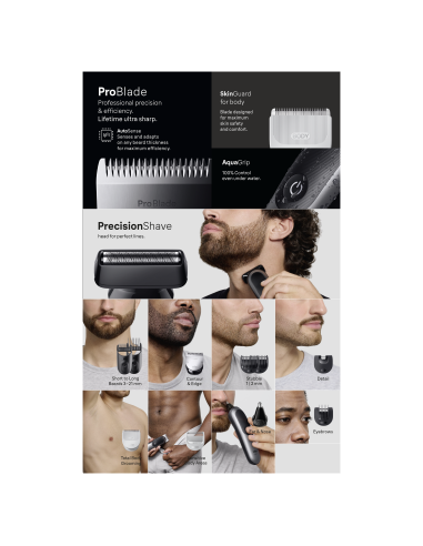 AIO7560 Braun Trimmeri Komplekt 13in1 piirel