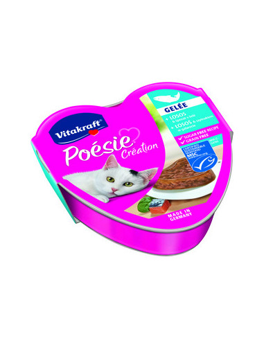 Vitakraft Poesie südamekujuline kassikonserv lõhe ja spinatiga kastmes 85g