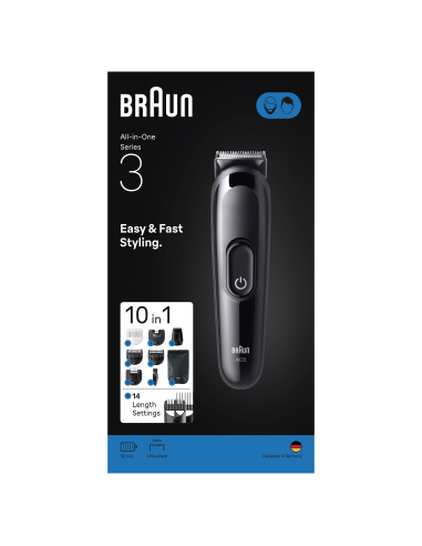 AIO3560 Braun Trimmeri Komplekt 10in1 piirel