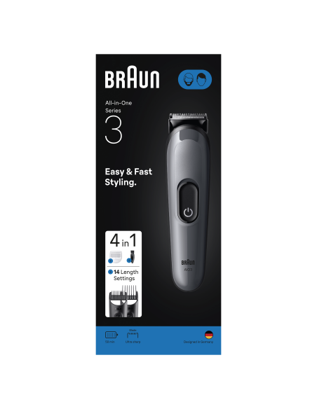 AIO3500 Braun Trimmeri Komplekt 4in1 piirel
