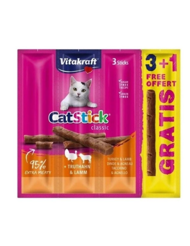 Vitakraft maiusepulgad kassidele kalkuni ja lambalihaga
