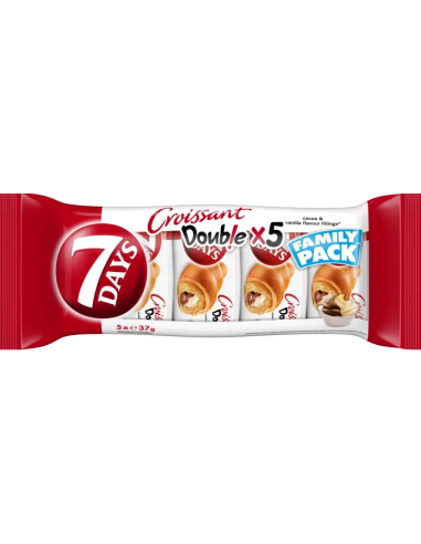 KAST 12 tk! 7 Days multipakk kakao-vaniljemaitseline 5*37g
