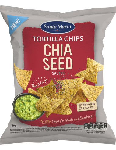 SANTA MARIA Tortillakrõpsud chia seemnetega 130g