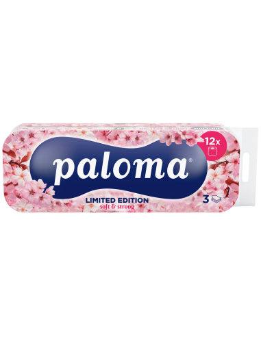 KAST 8 tk! Paloma Exclusive tualettpaber Cherry Blossom 12 rulli 3-kihiline