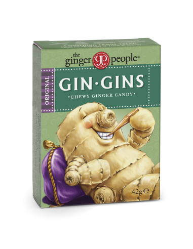 KAST 24 tk! GIN GINS Ingveri närimiskommid Travel Pack 42g