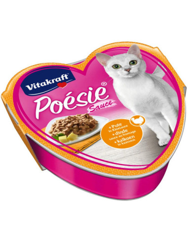 KAST 15 tk! Vitakraft Poesie süda kassikons.kalkuniliha juustukastm.85g