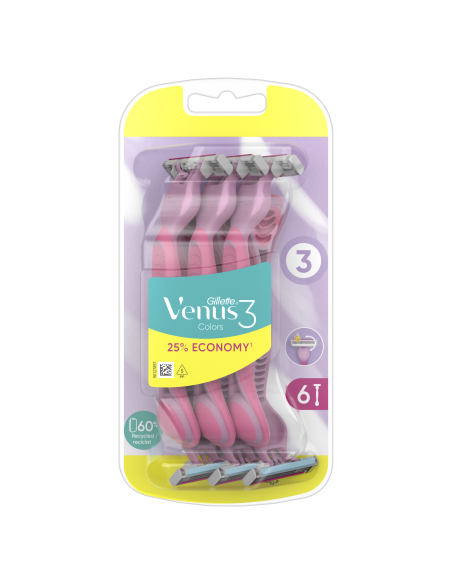 Gillette Venus3 Naiste Ühekordsed Raseerijad, 6 Tk Pakis
