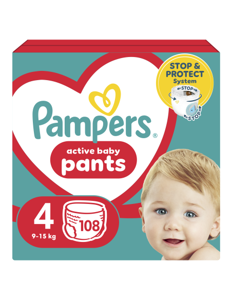 Pampers Pants Mähkmed, Suurus 4, 108 Mähet, 9-15 kg