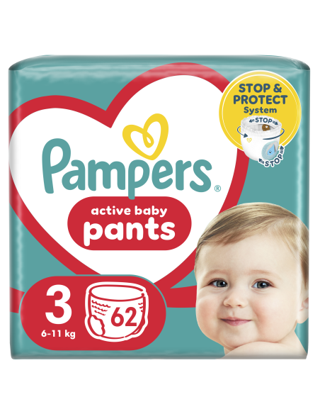 Pampers Pants Püksmähkmed, Suurus 3, 62 Mähet, 6-11 kg