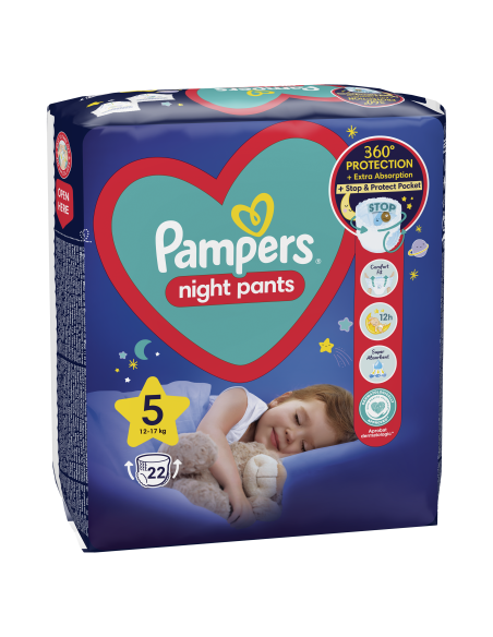 Pampers Night Pants Püksmähkmed, Suurus 5, 22 Mähet, 12-17 kg