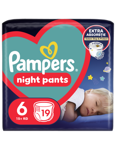 Pampers Night Pants Püksmähkmed, Suurus 6, 19 Mähet, 15+ kg