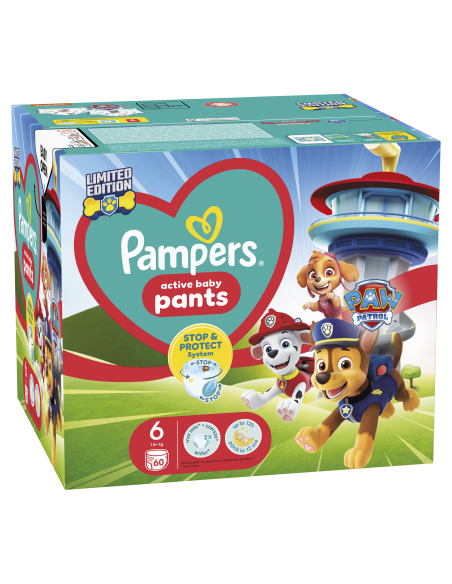 Pampers Pants Paw Patrol Püksmähkmed, Suurus 6, 60 Mähet, 14-19 kg