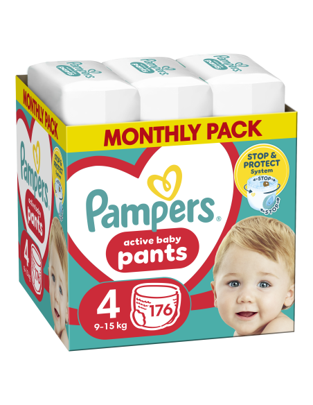 Pampers Pants Mähkmed, Suurus 4, 176 Mähet, 9-15 kg
