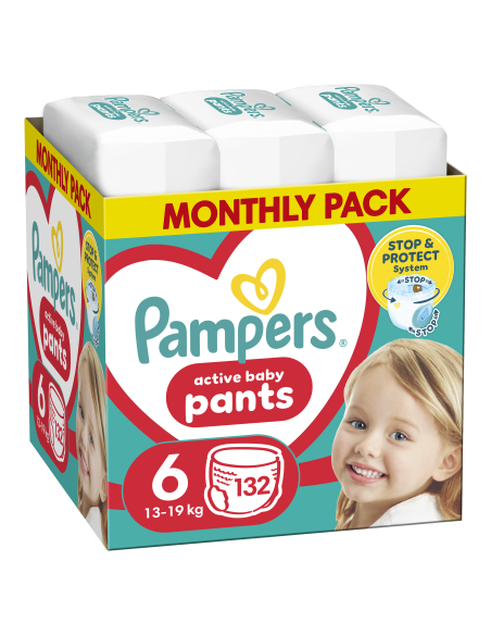 Pampers Pants Mähkmed, Suurus 6, 132 Mähet, 13-19 kg