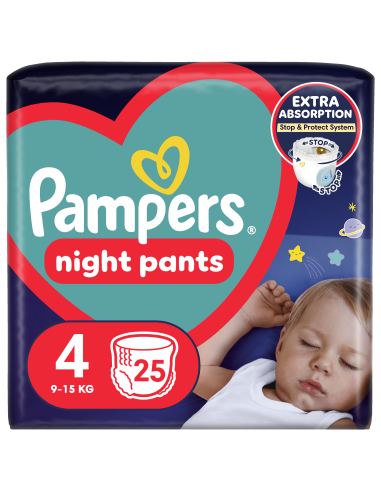 Pampers Night Pants Püksmähkmed, Suurus 4, 25 Mähet, 9-15 kg
