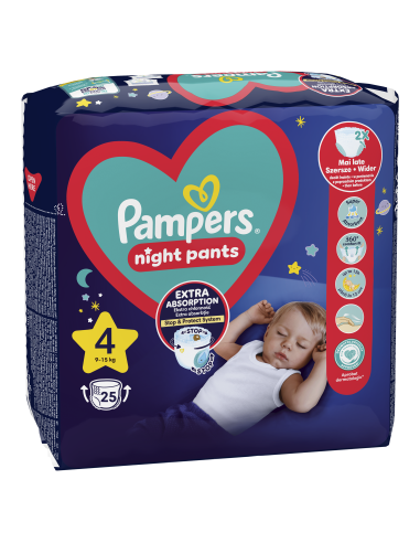 KAST 4 tk! Pampers Night Pants Püksmähkmed,...