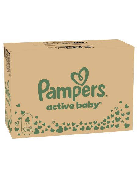 Pampers Active Baby Mähkmed, Suurus 4, 180 Mähet, 9-14 kg