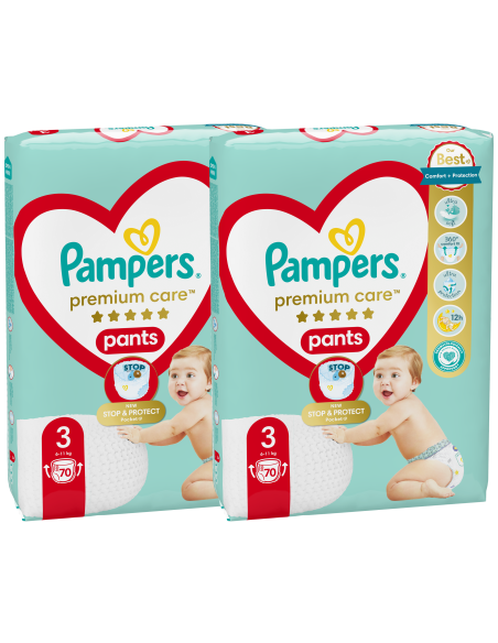 Pampers Premium Care Pants Mähkmed, Suurus 3, 140 Mähet, 6-11 kg