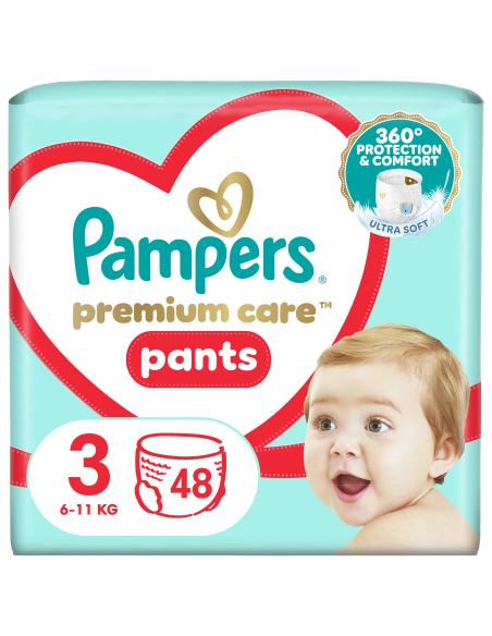 KAST 2 tk! Pampers Premium Care Pants Püksmähkmed, Suurus 3, 48 Mähet, 6-11 kg