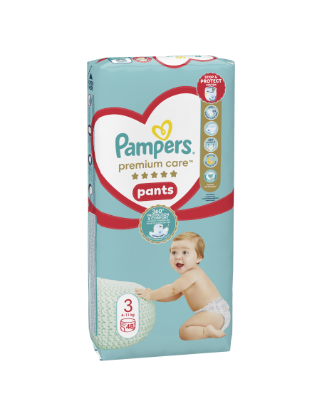 KAST 2 tk! Pampers Premium Care Pants Püksmähkmed, Suurus 3, 48 Mähet, 6-11 kg