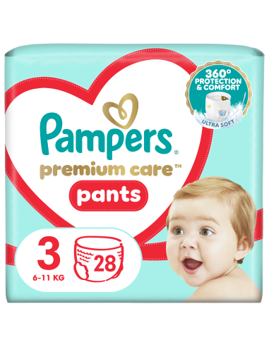 KAST 4 tk! Pampers Premium Care Pants Püksmähkmed, Suurus 3, 28 Mähet, 6-11 kg