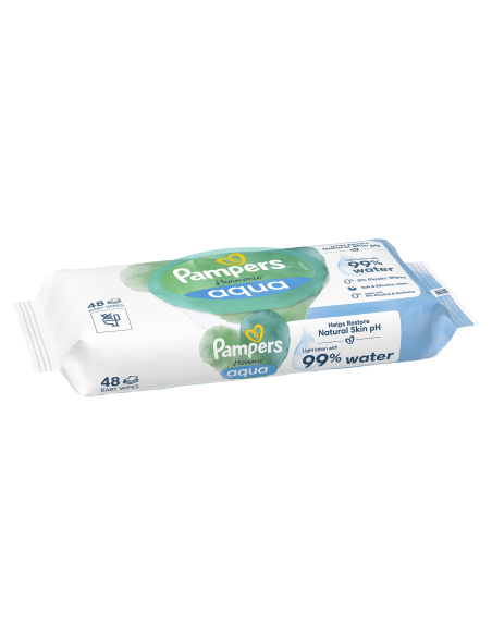 Pampers Harmonie Aqua Niisked Beebisalvrätid, 48 Niisket Salvrätikut