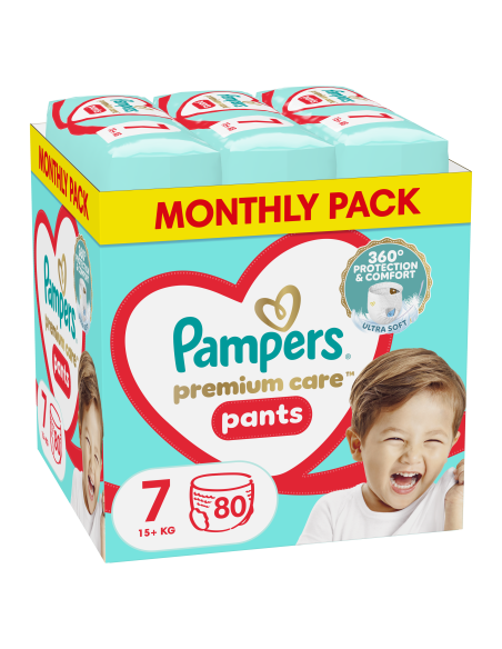 Pampers Premium Care Püksmähkmed, Suurus 7, 80 Mähet, 15+ kg