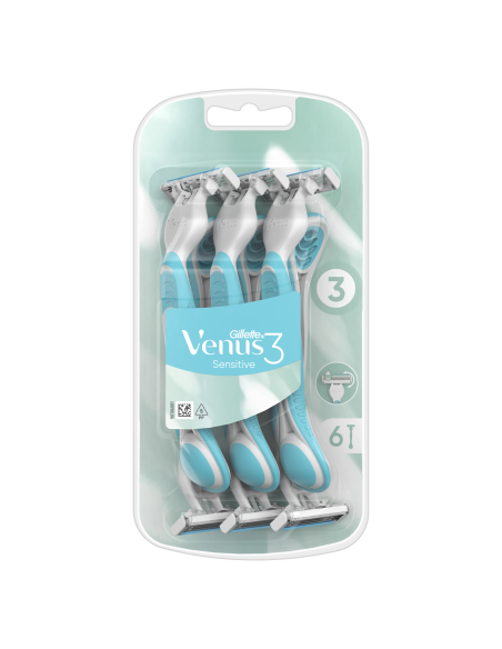 Gillette Venus 3 Sensitive Naiste Ühekordsed Raseerijad, 6 tk pakis