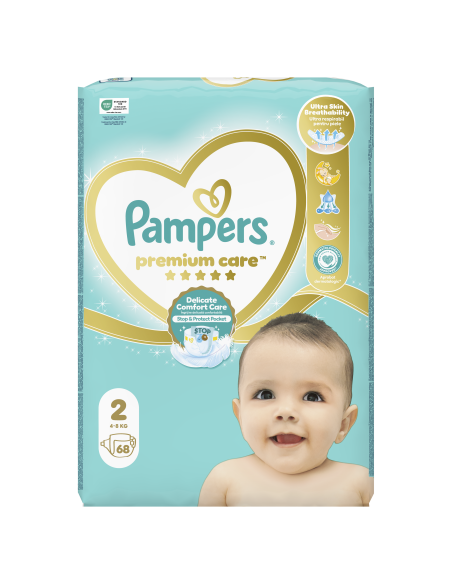 Pampers Premium Care Mähkmed,  Suurus 2 (Mini), 4–8 Kg, 68 Mähet
