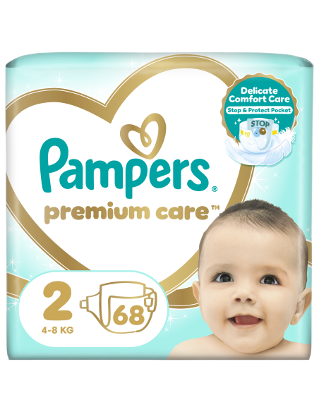 KAST 2 tk! Pampers Premium Care Mähkmed,  Suurus 2 (Mini), 4–8 Kg, 68 Mähet