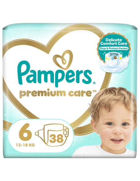 Pampers Premium Care Mähkmed,  Suurus 6, 13-18 kg, 38 Mähet