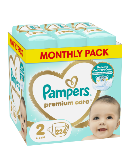 Pampers Premium Care Teipmähkmed, Suurus 2, 224 Mähet, 4-8kg