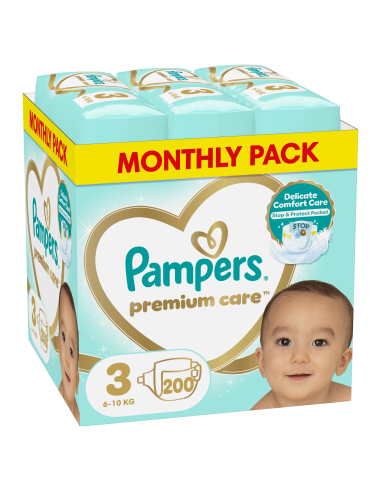 Pampers Premium Care Teipmähkmed, Suurus 3, 200 Mähet, 6-10kg