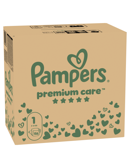 Pampers Premium Care Teipmähkmed, Suurus 1, 156 Mähet, 2-5 kg
