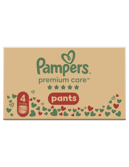 Pampers Premium Care Pants Mähkmed, Suurus 4, 114 Mähet, 9-15kg