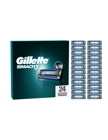 Gillette Mach3 Raseerija Terad Meestele, 24 Vahetustera