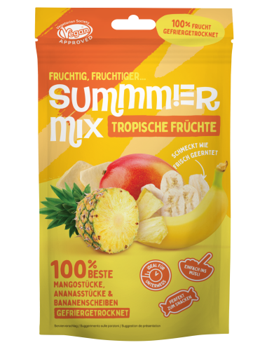 KAST 10 tk! Summmer külmkuivat. puuvilja mix Tropical Fruits 25g